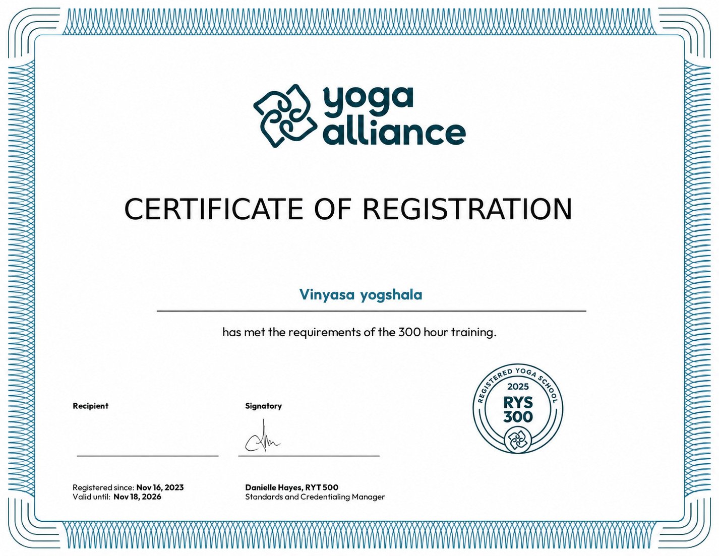 certificate